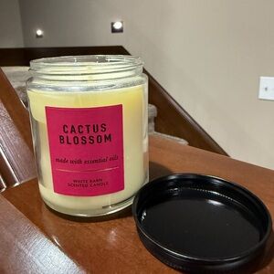White Barn Cactus Blossom Candle - Cream and Pink